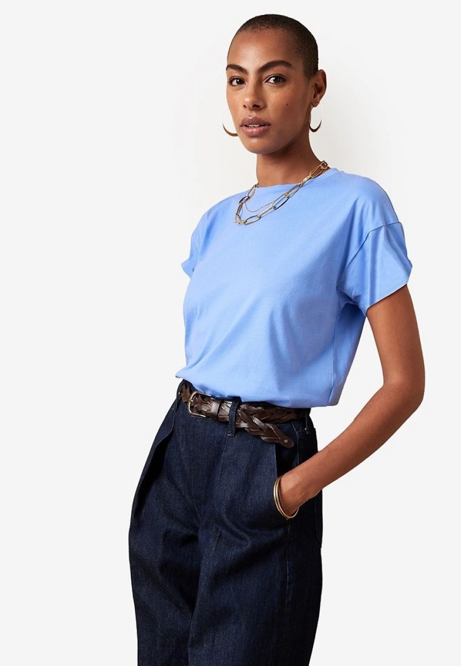 Women * | Banana Republic Supima Boxy Crop T-Shirt