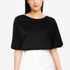 Women * | Banana Republic Puffed Sleeves Embroidery Blouse