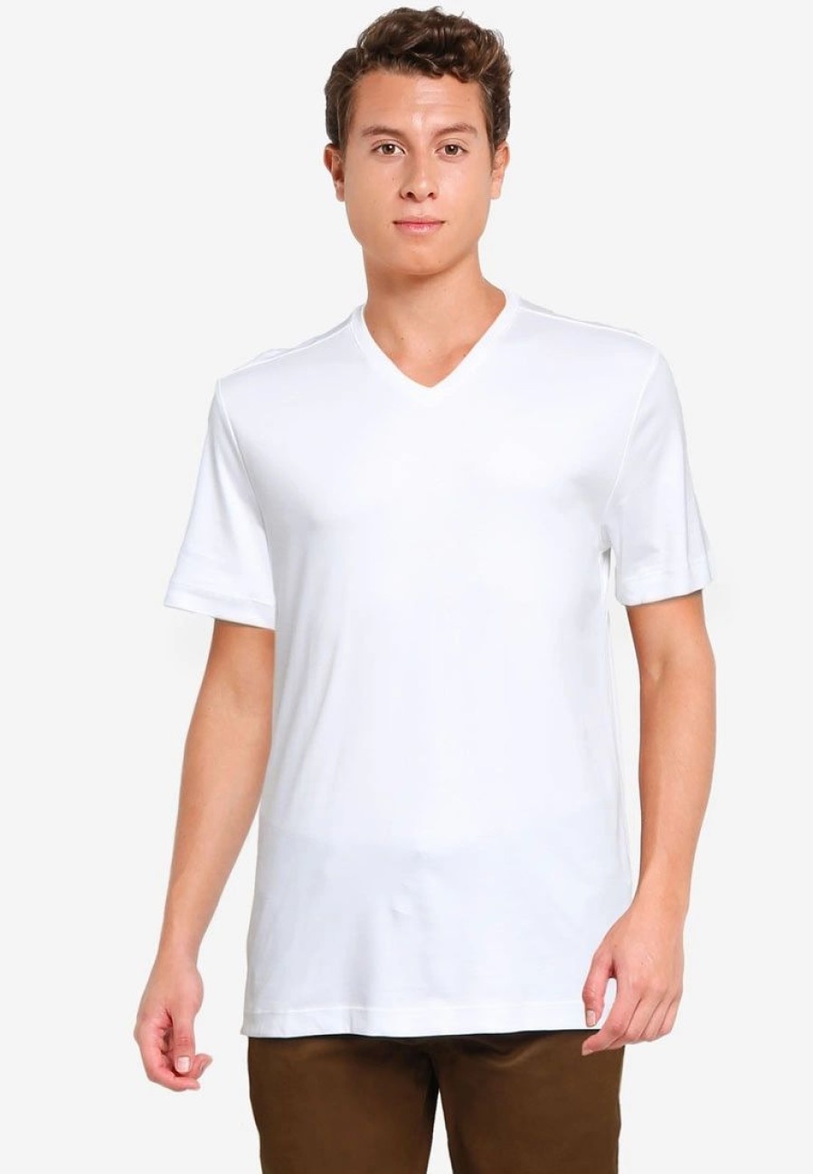 Men * | Banana Republic Lux Solid V Neck Tee