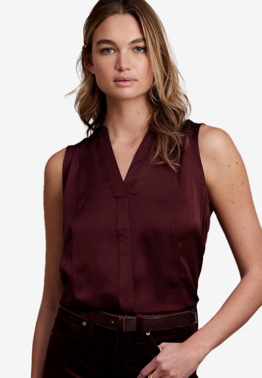 Women * | Banana Republic Sleeveless Satin Top