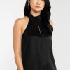 Women * | Banana Republic Sleeveless Slit Front Top