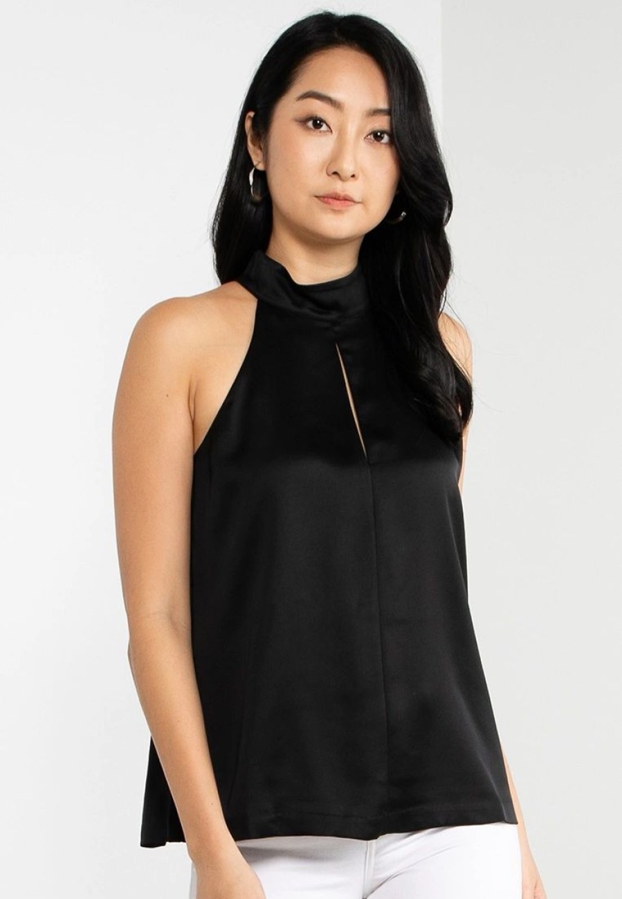 Women * | Banana Republic Sleeveless Slit Front Top