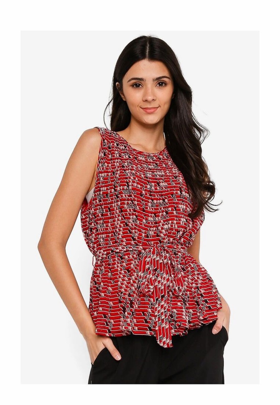 Women * | Banana Republic V Sl Pr Pleated Tie Waist Tank