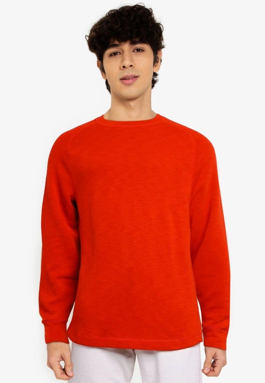 Men * | Banana Republic Slub Dbl Knit Ls Crew