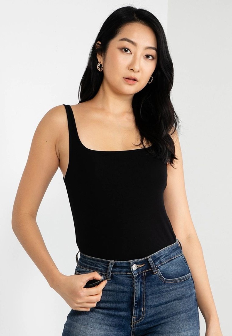 Women * | Banana Republic Ribbed Square Neck Tank Top