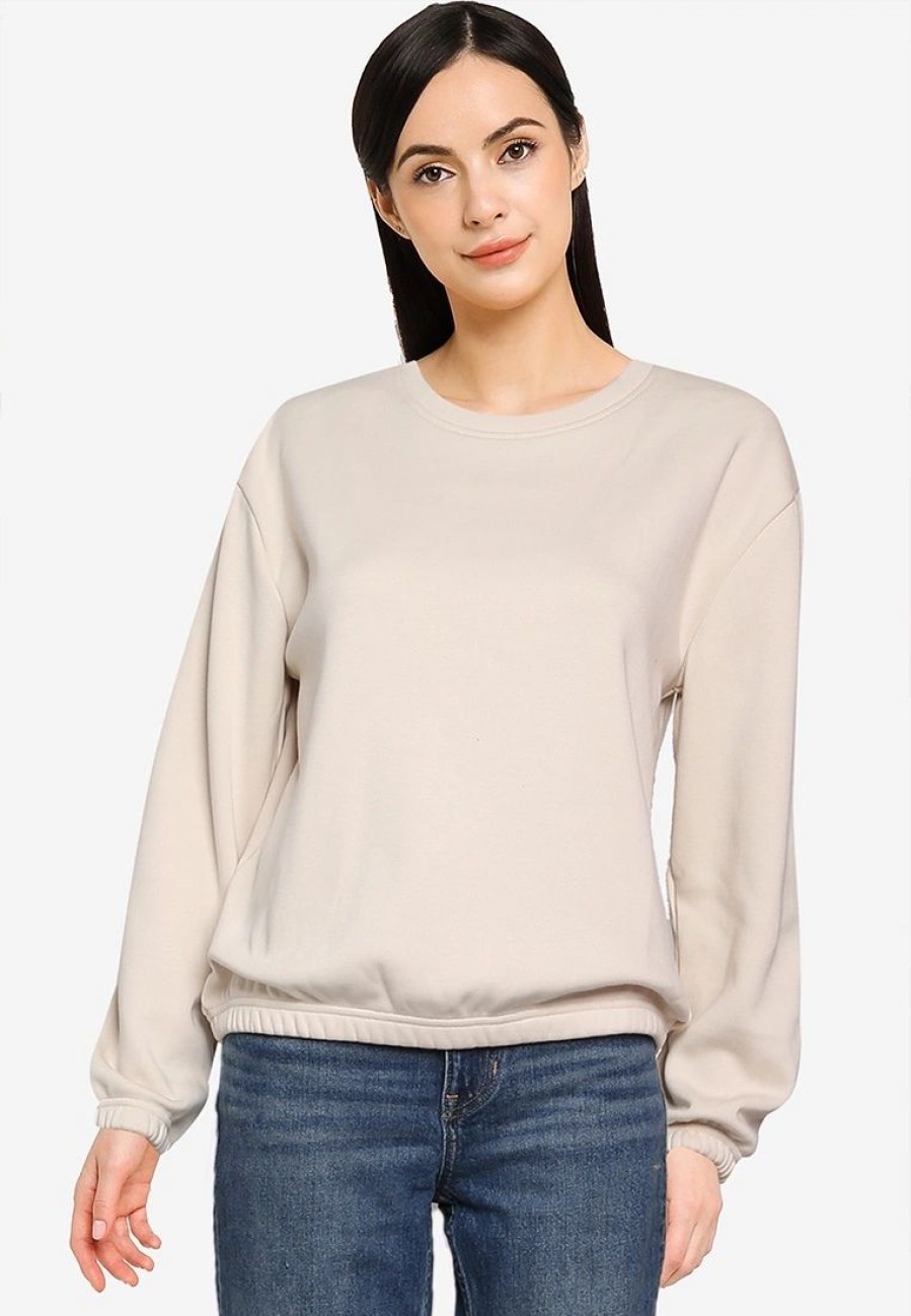 Women * | Banana Republic Ls Interlock Seamed Crew