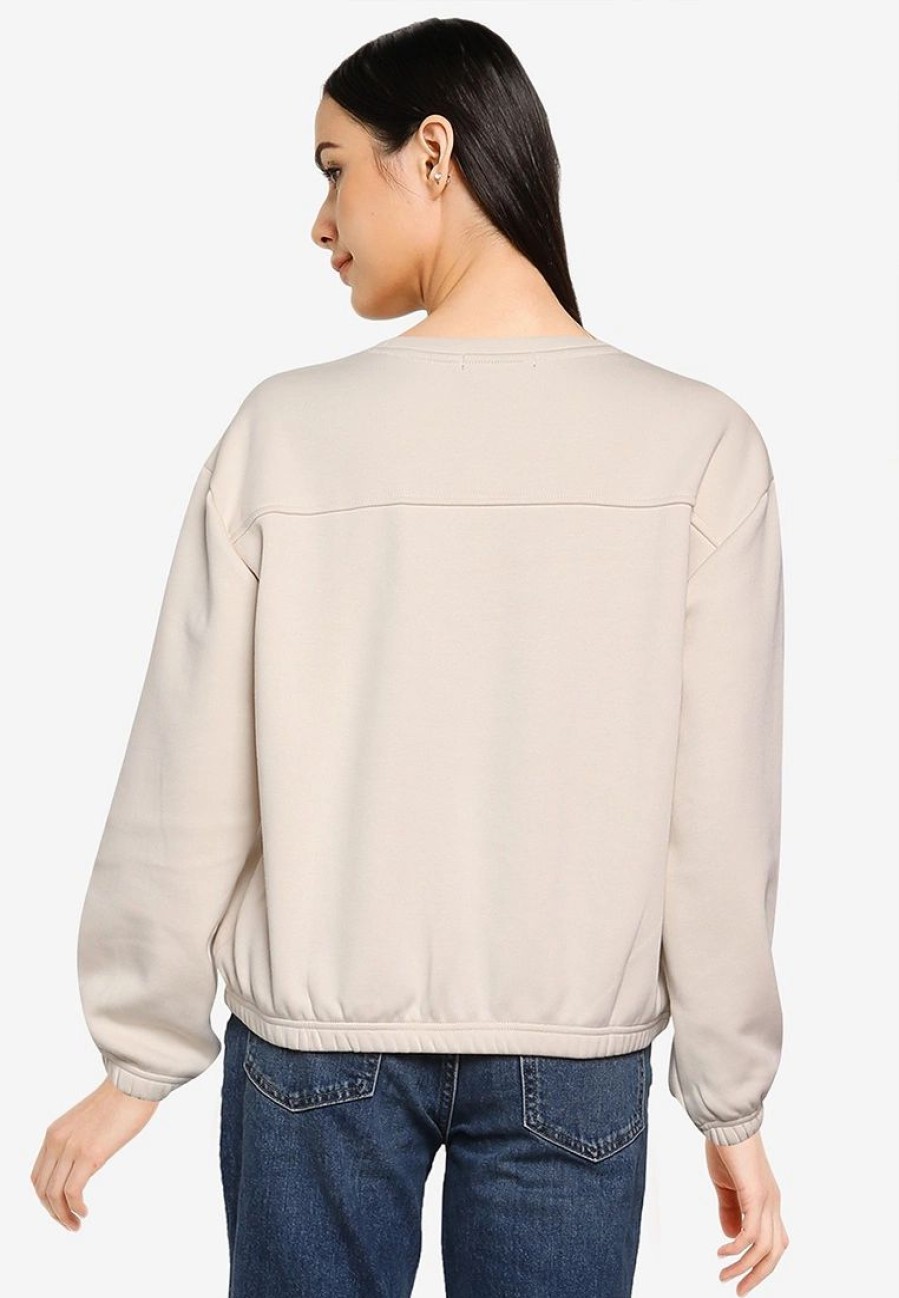 Women * | Banana Republic Ls Interlock Seamed Crew