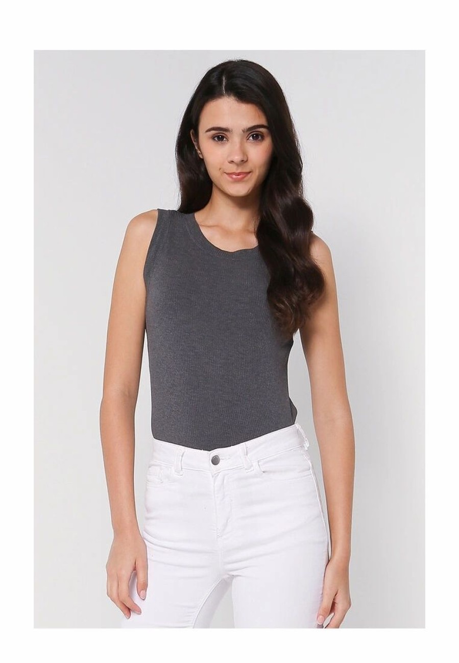 Women * | Banana Republic Sleeves Elevated Rib Muscle Tank Top