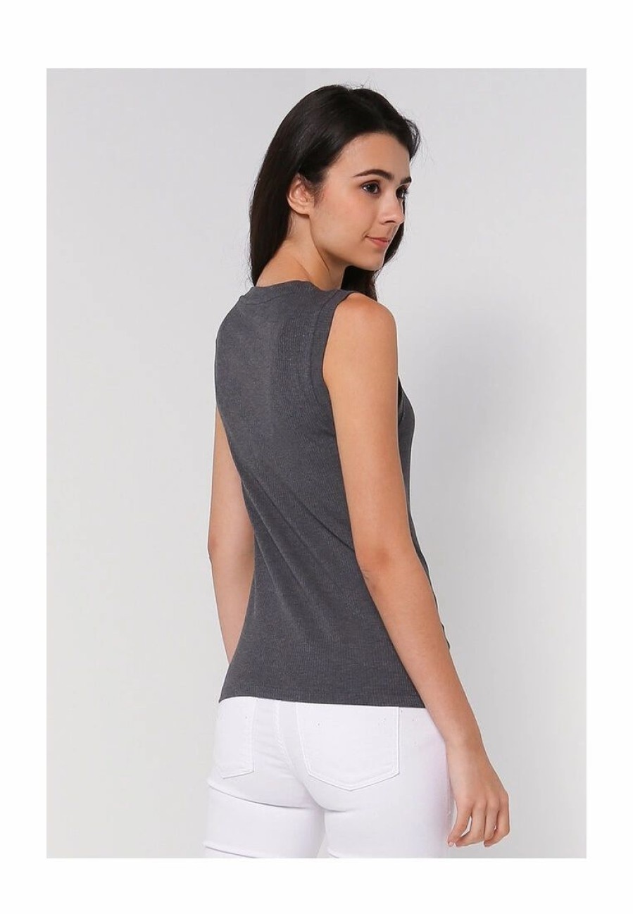 Women * | Banana Republic Sleeves Elevated Rib Muscle Tank Top