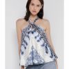 Women * | Banana Republic Silk Halter Tank Top