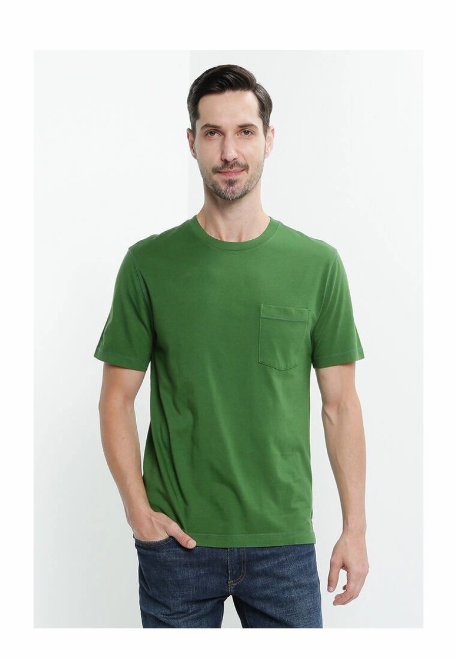 Men * | Banana Republic July Authentic Garment Dye Pocket Crew T-Shirt