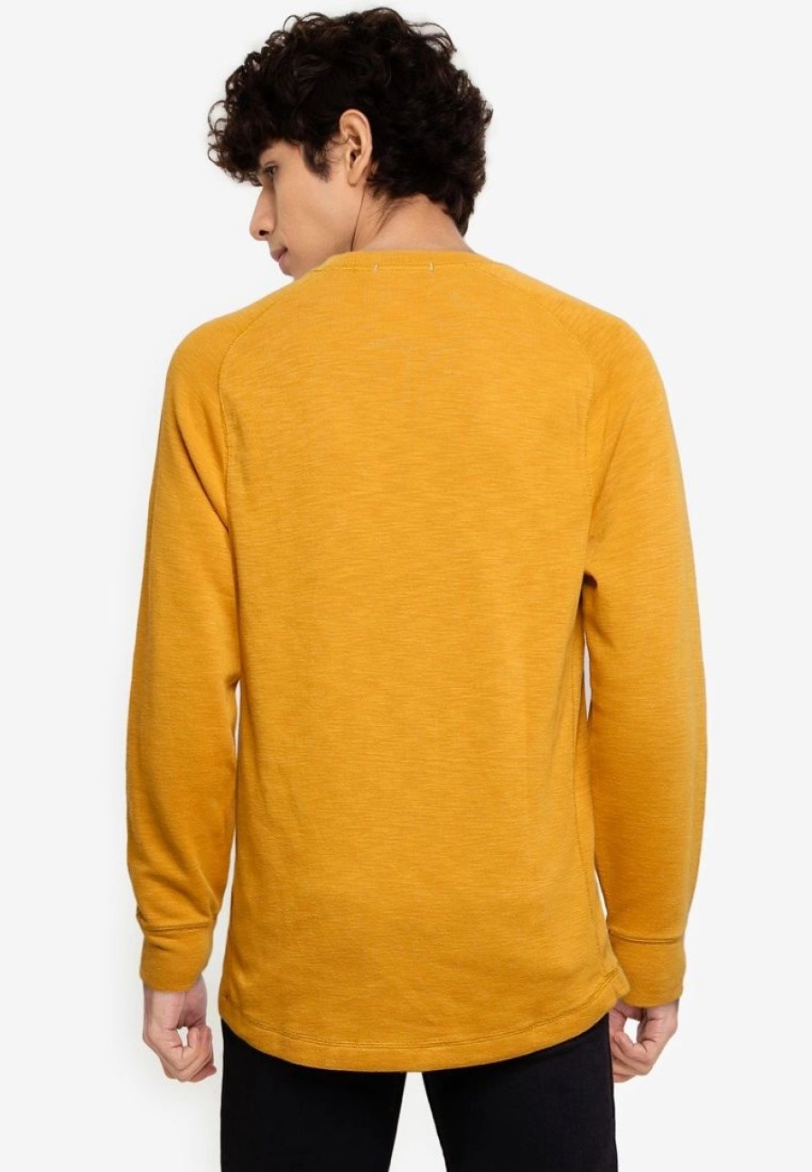 Men * | Banana Republic Slub Dbl Knit Ls Crew