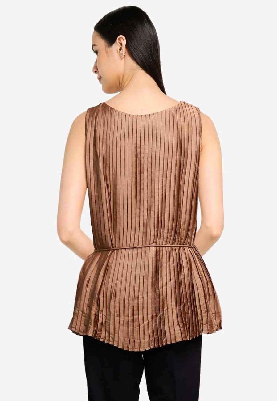 Women * | Banana Republic Belted Pleat Top