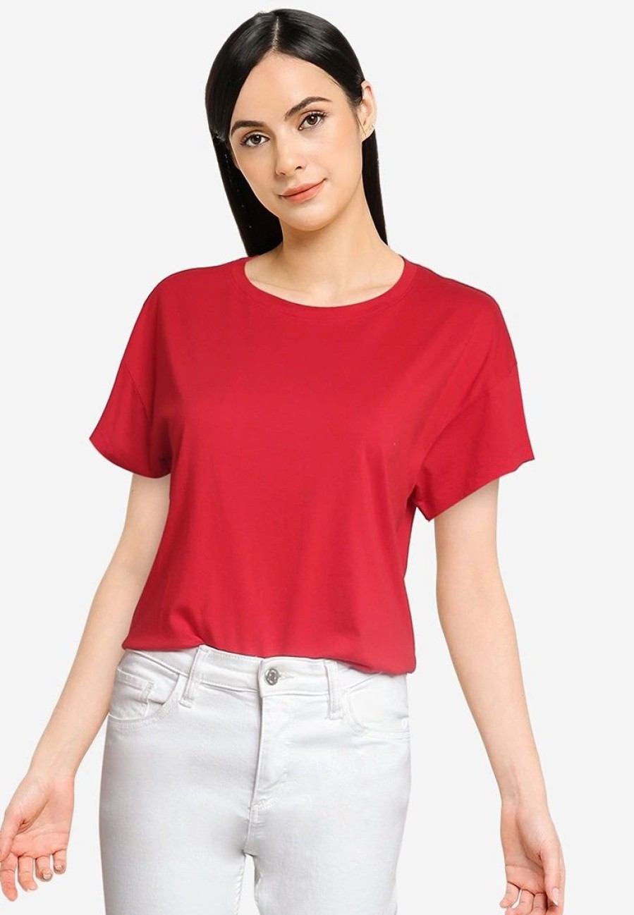 Women * | Banana Republic Supima Boxy Cropped T-Shirt