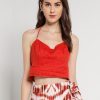 Women * | Banana Republic Sleeveless Cropped Linen Halter Top