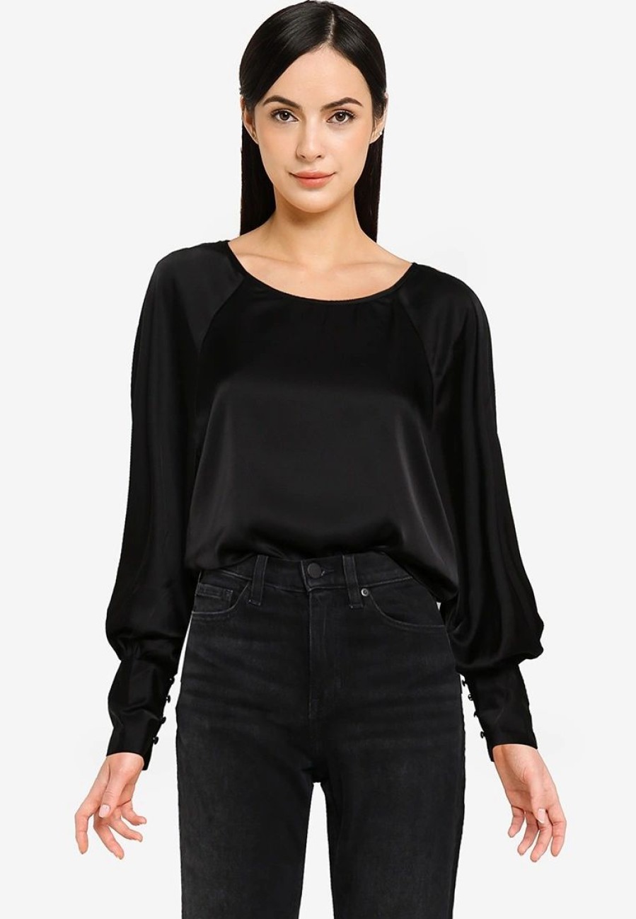 Women * | Banana Republic V Ls S Tie Back Blousant Sleeve Top