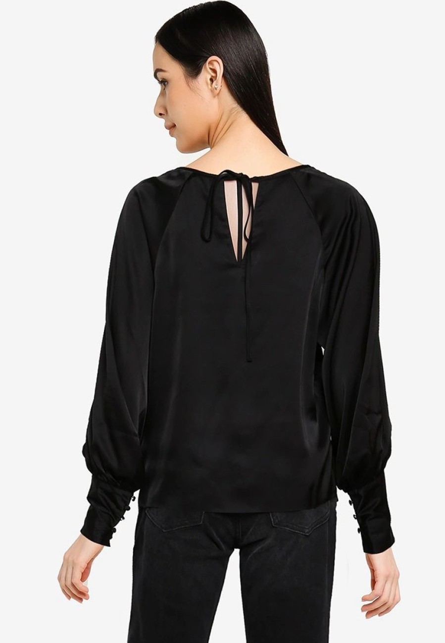 Women * | Banana Republic V Ls S Tie Back Blousant Sleeve Top