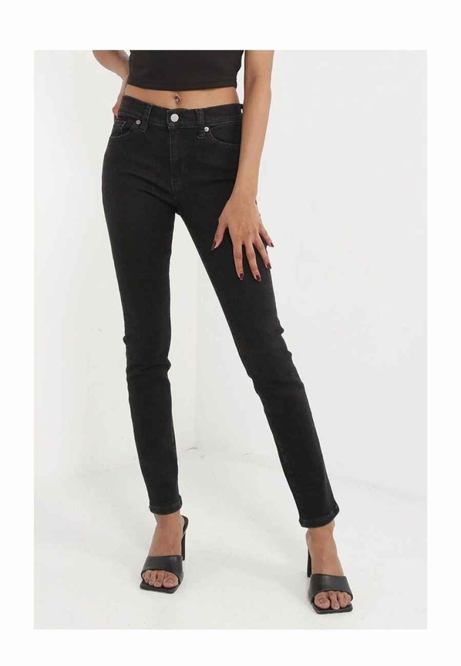 Women * | Banana Republic New House Skinny Black Wash Jeans