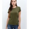 Women * | Banana Republic Ss Cotton Slub Crew