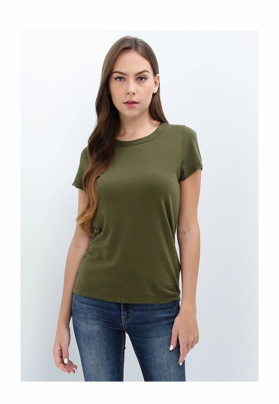 Women * | Banana Republic Ss Cotton Slub Crew