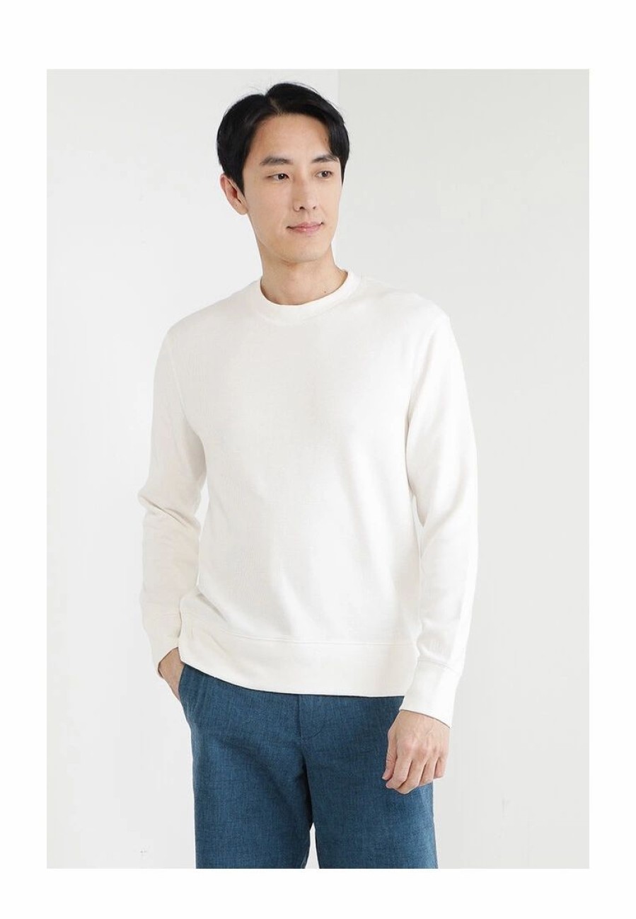 Men * | Banana Republic Brushed Waffle Crew Sweatshirt