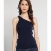 Women * | Banana Republic Cotton Rib One Shoulder Top