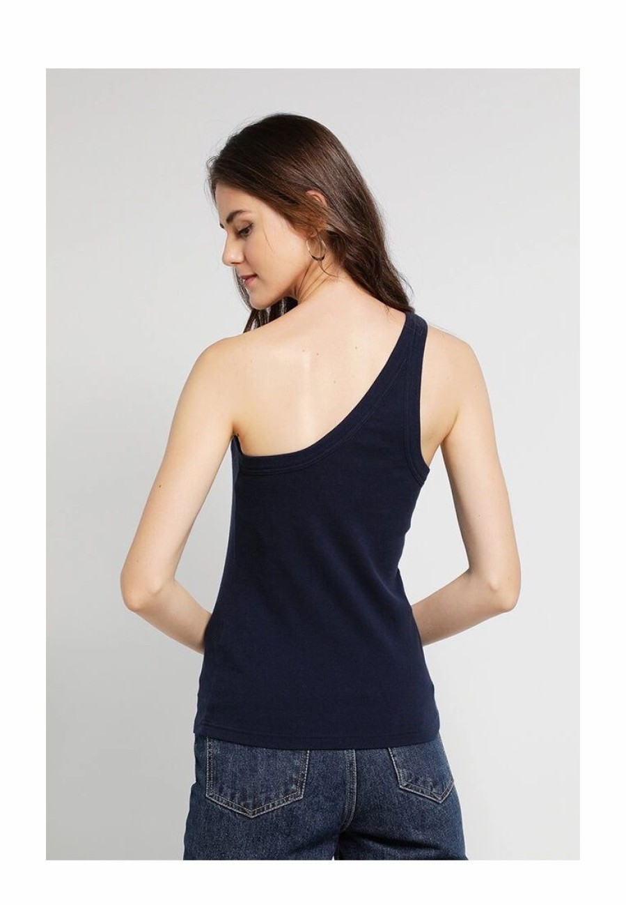 Women * | Banana Republic Cotton Rib One Shoulder Top