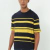 Men * | Banana Republic Relaxed Verigatred Stripe Slub Ss Crew Tee