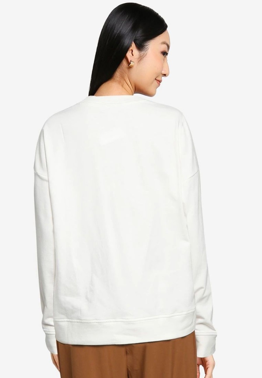 Women * | Banana Republic Long Sleeve Logo Sweatshirt