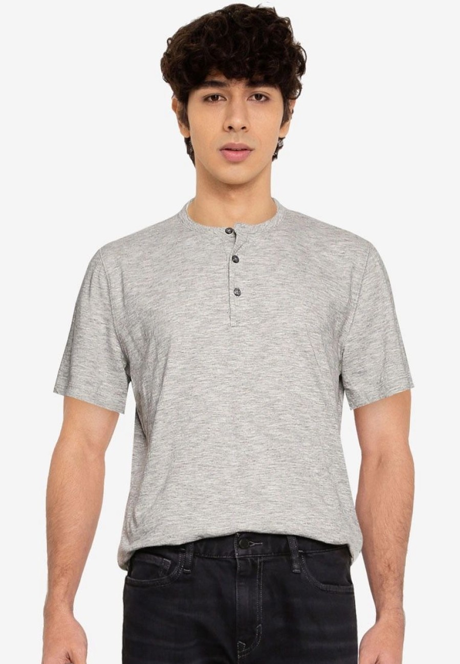 Men * | Banana Republic Organic Slub Henley Tee