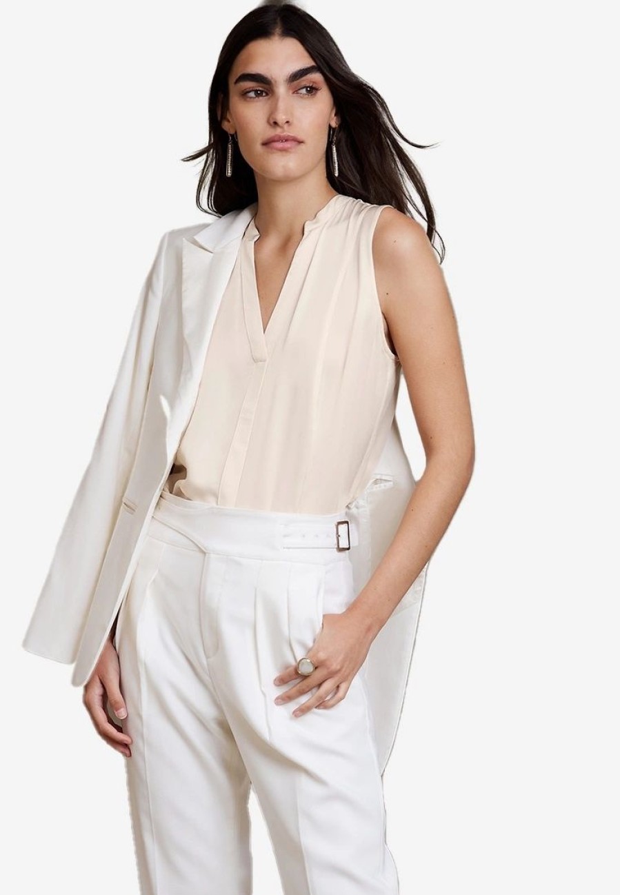 Women * | Banana Republic Sleeveless Satin Top