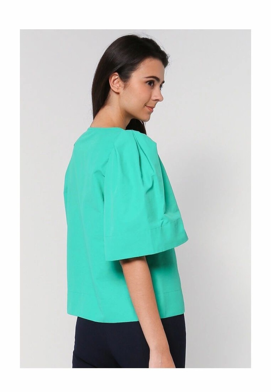 Women * | Banana Republic Architectural Puff Sleeves Top