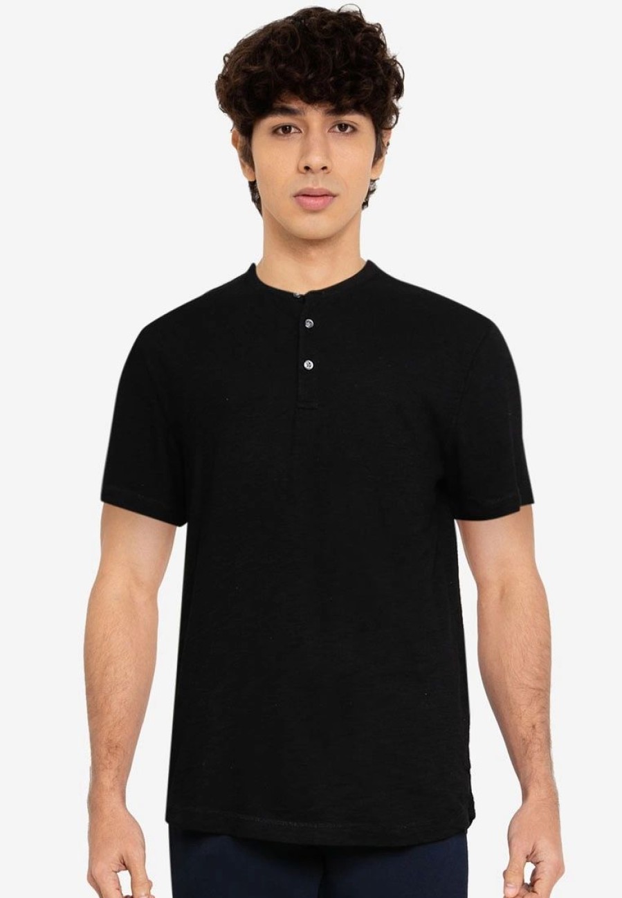 Men * | Banana Republic Organic Slub Henley Tee