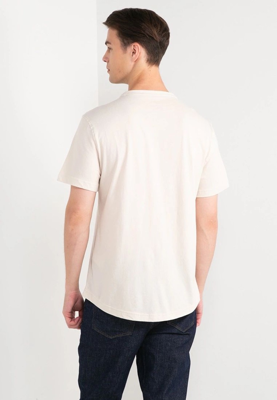 Men * | Banana Republic Logo Organic Soft Wash Curved Hem T-Shirt