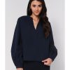 Women * | Banana Republic Lantern Sleeve Popover Blouse