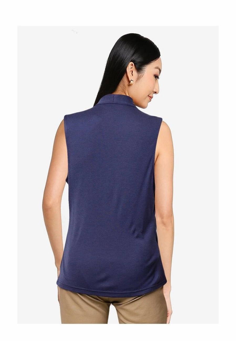 Women * | Banana Republic Tencel Sleeveless Wrap Top