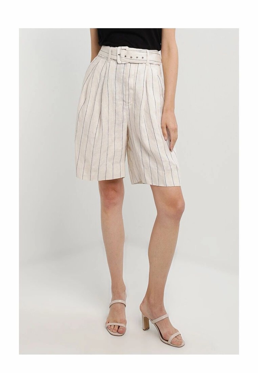 Women * | Banana Republic Tailored Bermuda Linen Shorts