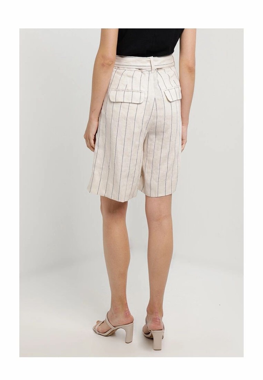 Women * | Banana Republic Tailored Bermuda Linen Shorts