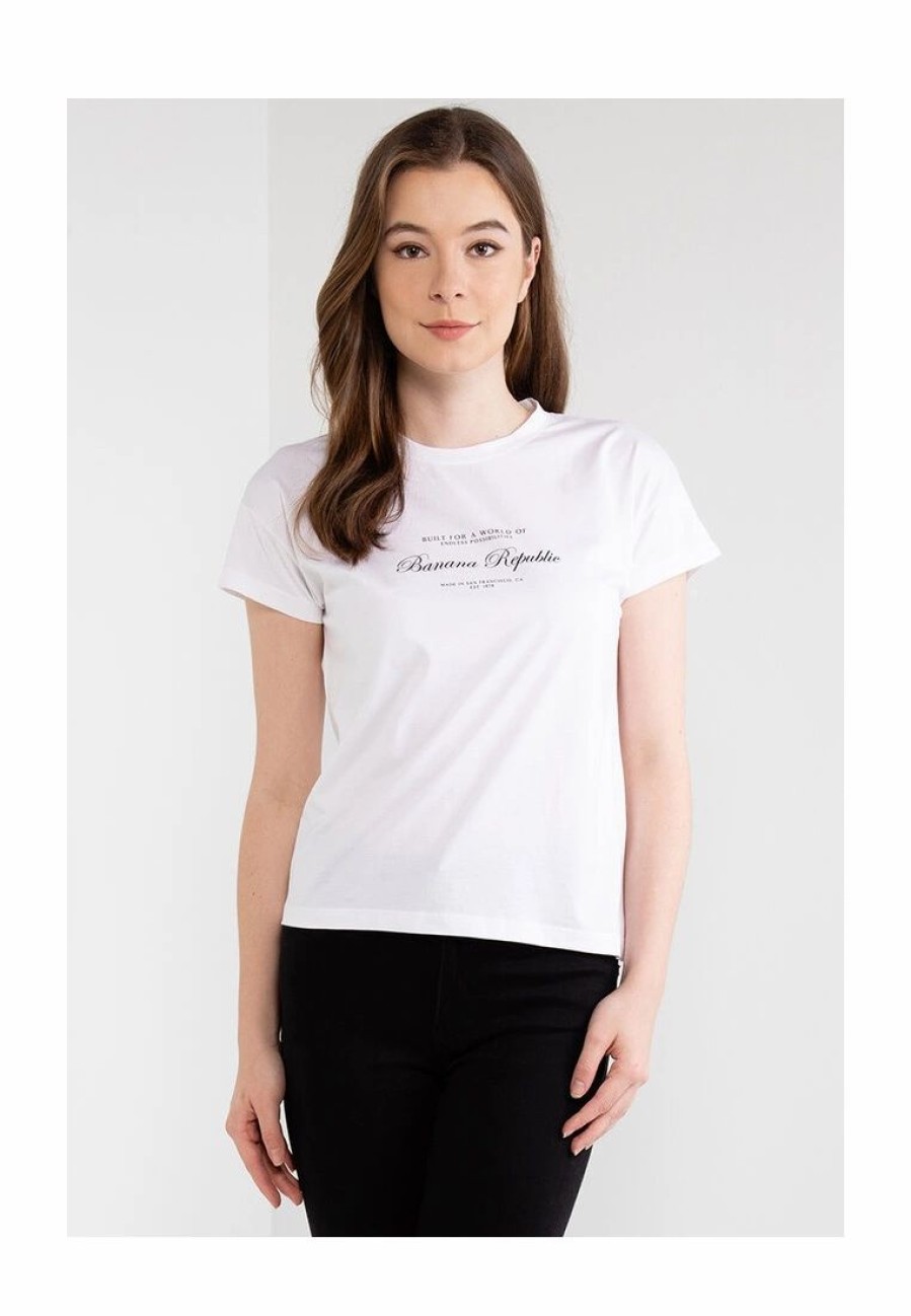 Women * | Banana Republic Script Graphic Tee