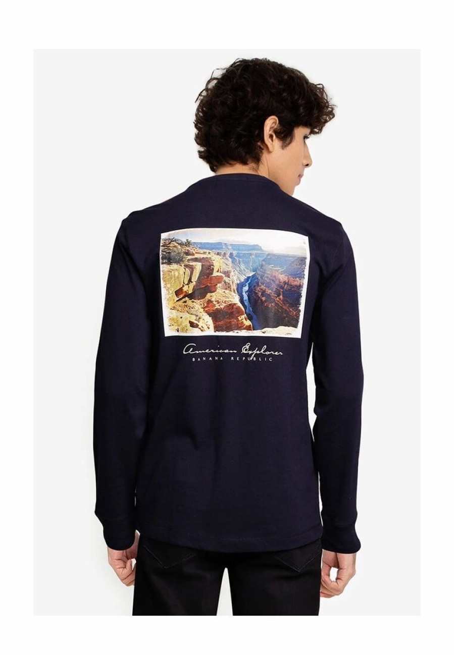 Men * | Banana Republic Grand Canyon Long Sleeves Jersey Graphic Tee