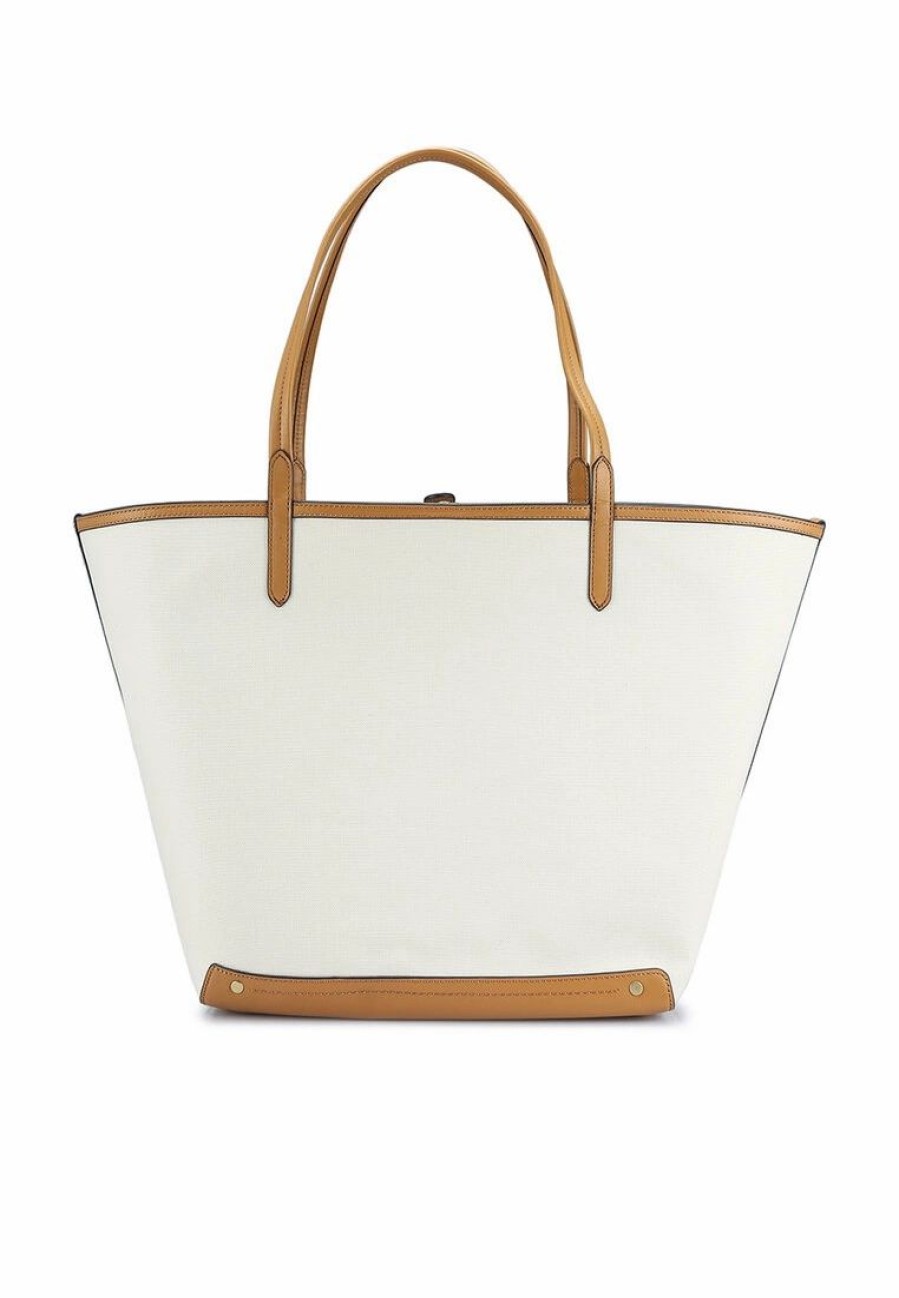 Women * | Banana Republic Large Canvas With Leather Trim Tote