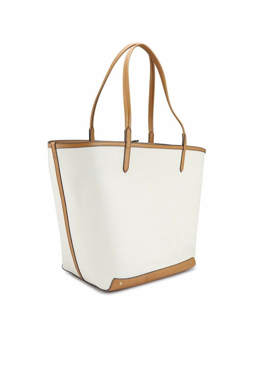 Women * | Banana Republic Large Canvas With Leather Trim Tote