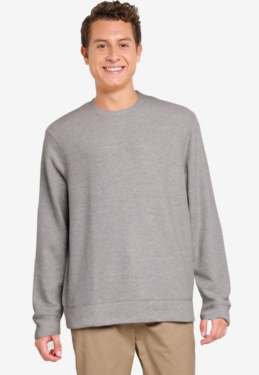 Men * | Banana Republic Brushed Waffle Crew