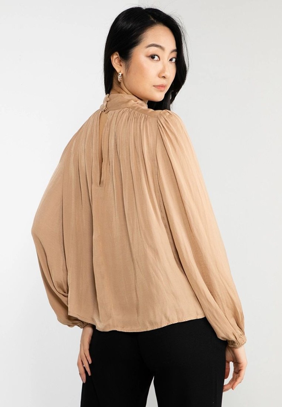 Women * | Banana Republic Slit Back Blousant Sleeves Blouse