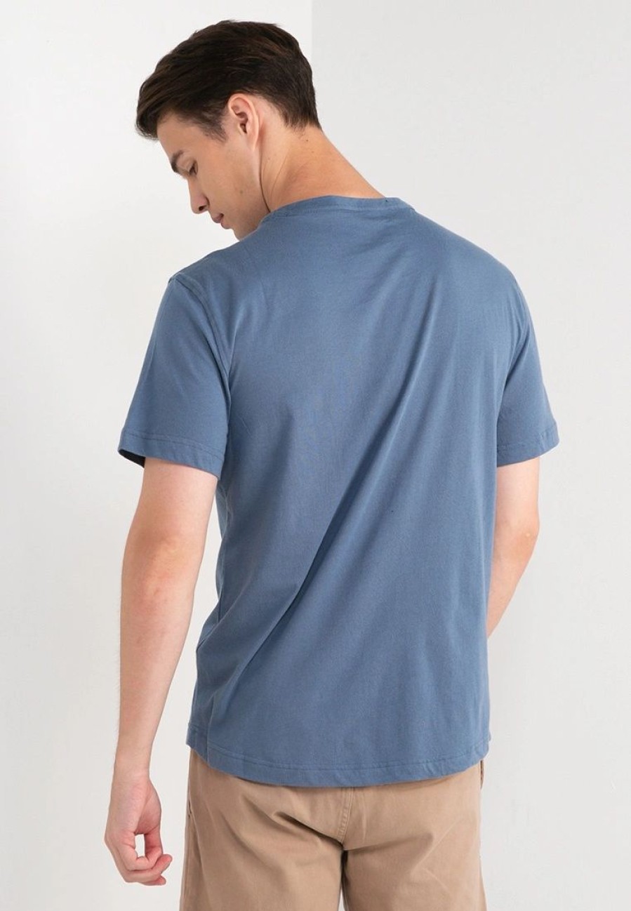 Men * | Banana Republic Logo Organic Soft Wash Curved Hem T-Shirt