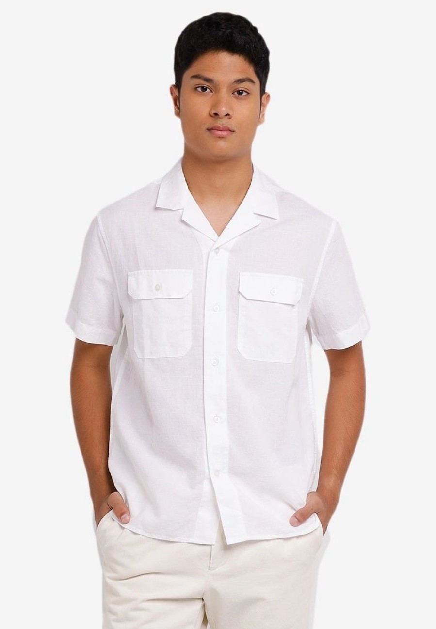 Men * | Banana Republic Linen-Cotton Resort Shirt