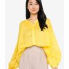 Women * | Banana Republic Button Up Volume Sleeve Blouse