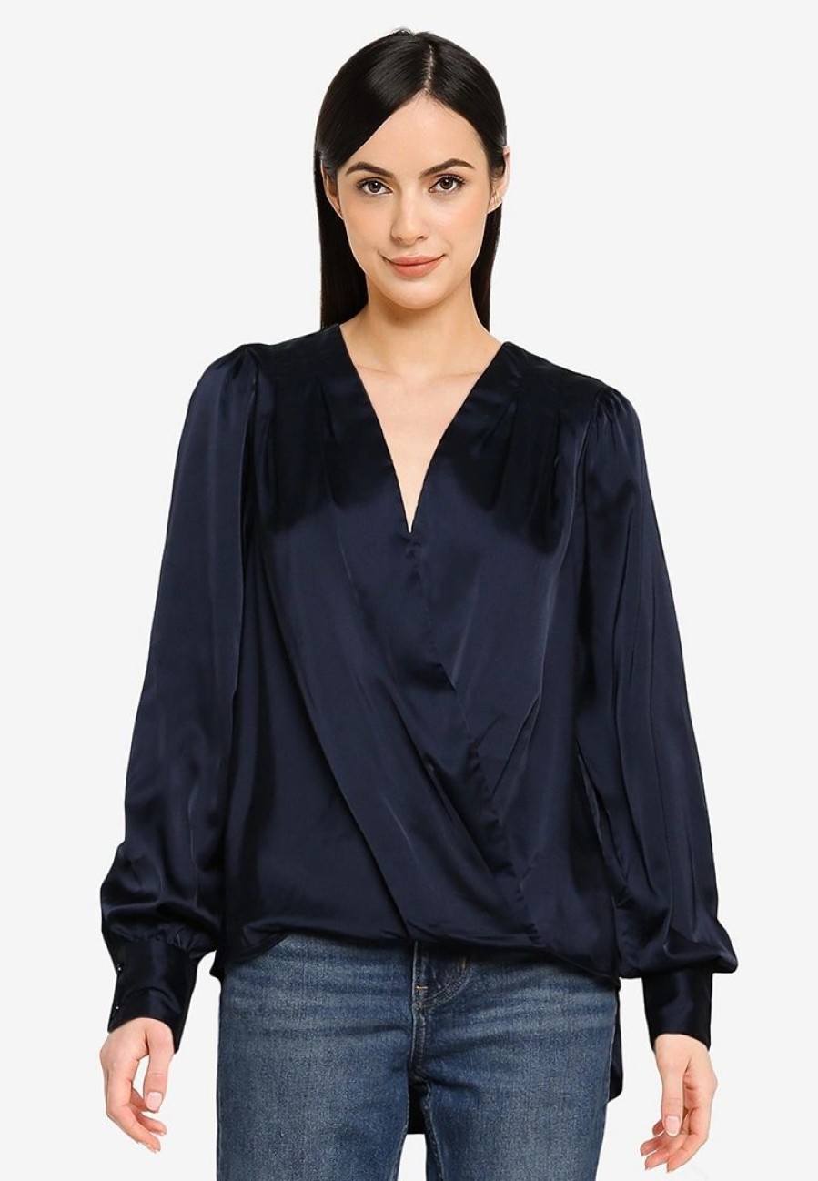 Women * | Banana Republic V Ls S Wrap Front Tunic