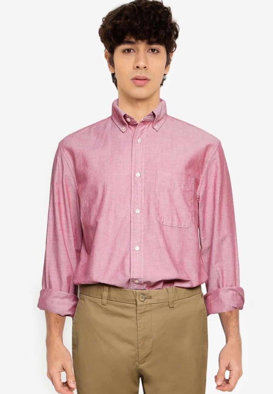 Men * | Banana Republic Long Sleeves Oxford Shirt