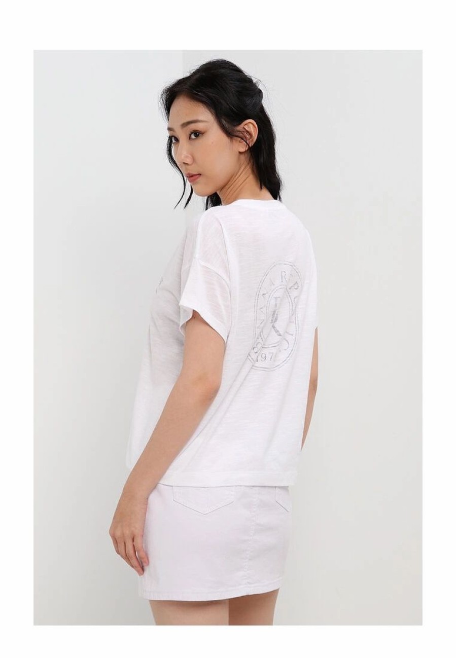 Women * | Banana Republic Logo Slub Tee